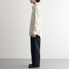 SUPER FINE WOOL STRIPE SHIRT #IVORY WHITE STRIPE [A26SS01WW]