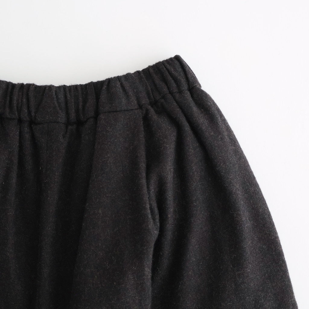 縮絨ウールタックワイドPT #DARK BROWN [D225-P303]