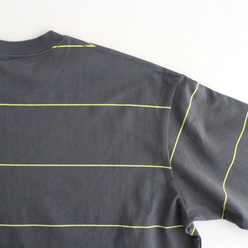 PIN BORDER L/S TEE #GRAY×YELLOW [FSC261-70261]
