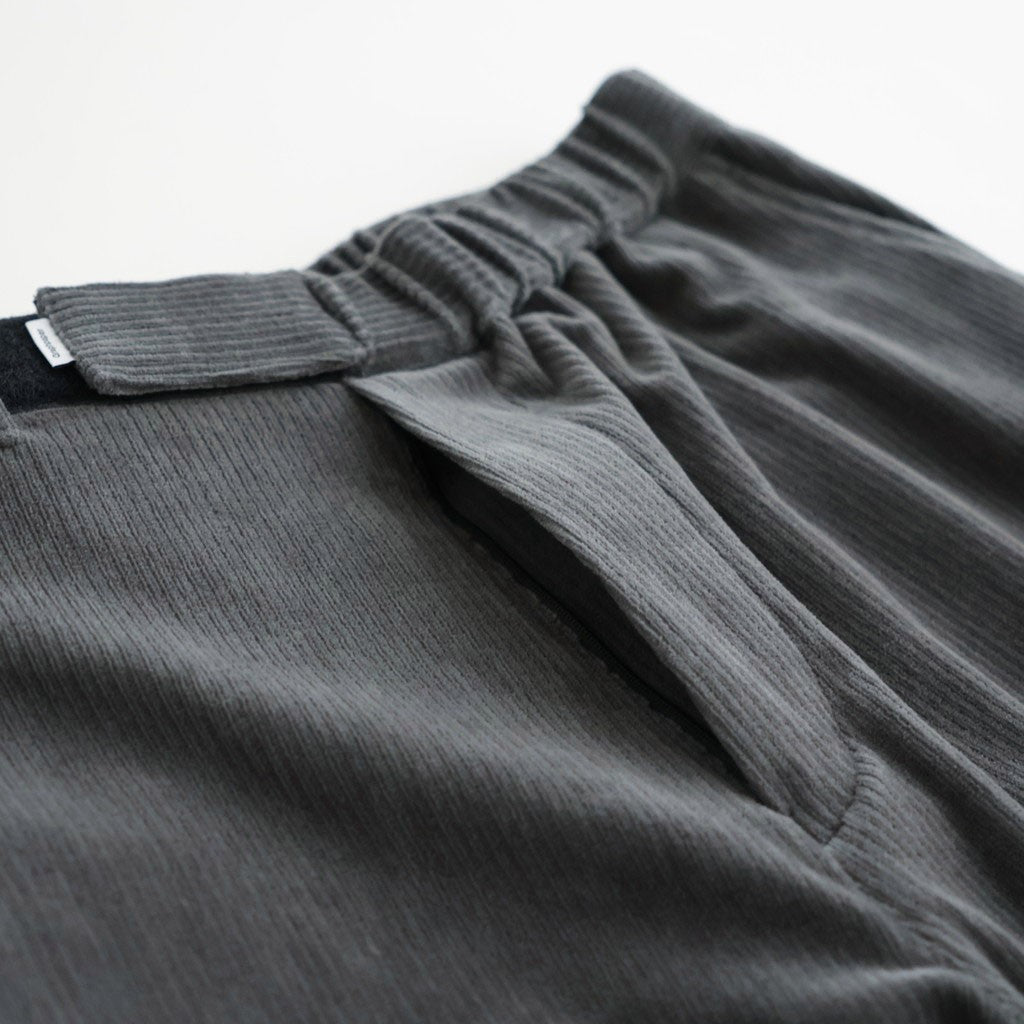 Soft Knit Corduroy Wide Tapered Chef Pants #GRAY [GM263-40112B]