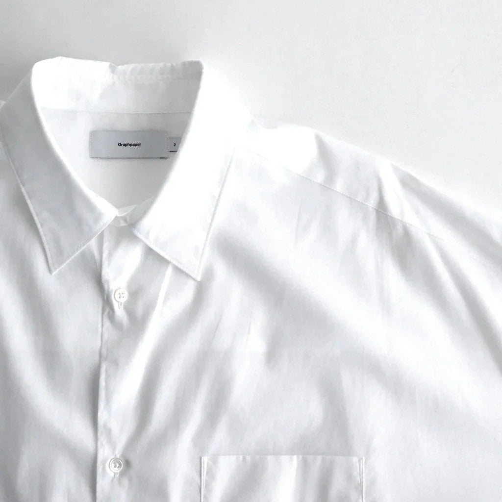 Broad L/S Oversized Regular Collar Shirt #WHITE [GM261-50001B]