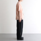 EMBROIDAREY OPEN COLLAR SHIRT #PINK [YK25SS0938SH]
