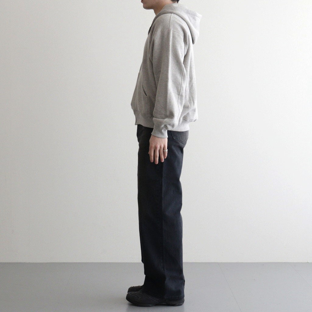 SULFUR DYED OXFORD VINTAGE WIDE PANTS #BLACK [ST.1395]