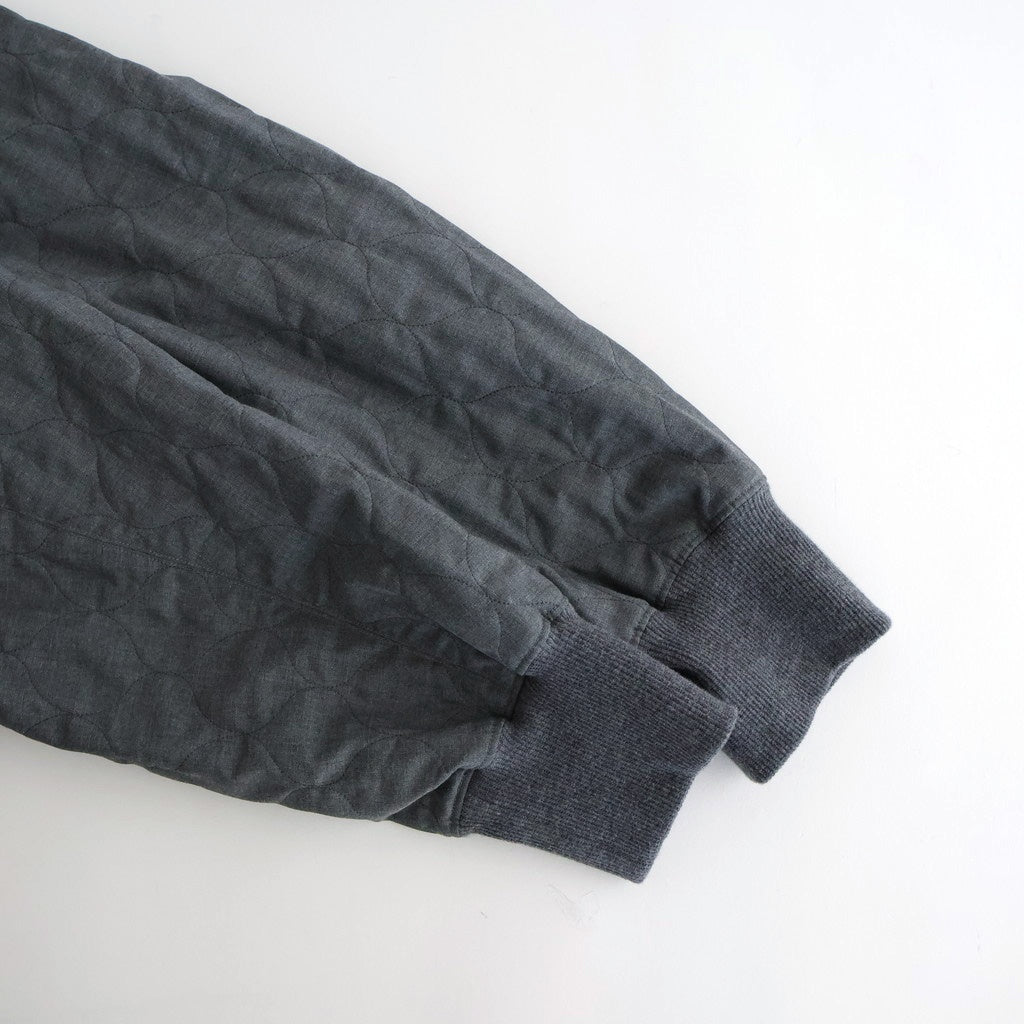 NCHRJK - ポリエステル&レーヨン・クリア ツイル・キルト チャイナジャケット #91 Dark Grey mix [SN_NC0401JK]