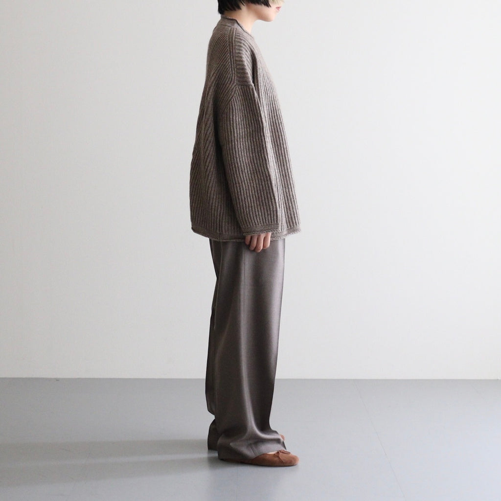 COMFORT BLEND YARN LOOSE FIT SWEATER #BROWN [N0011]