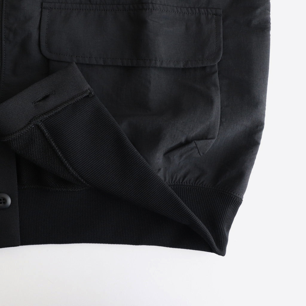 シルケット裏毛 カーディガン #BLACK [HN-T001-051]