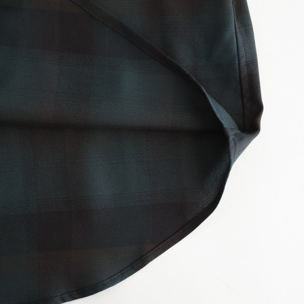 PLAID OPEN COLLOR SHIRTS #DEEP GREEN [25330501]