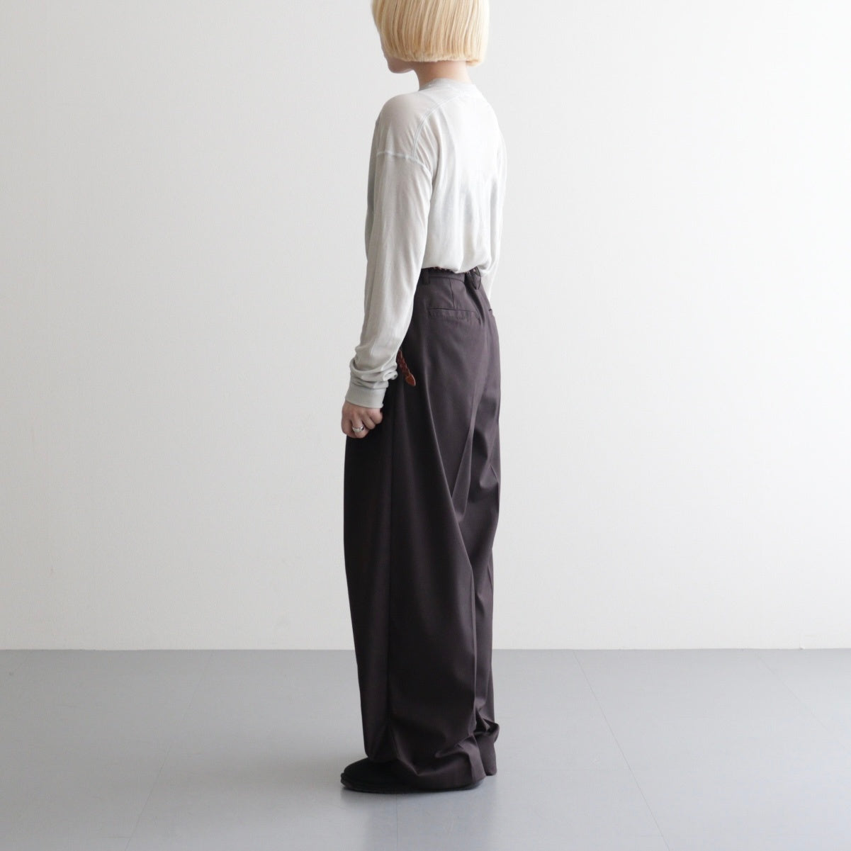 Hightwist Gauze Long T-shirts #SAGE [12610620] - ciacura 三重県