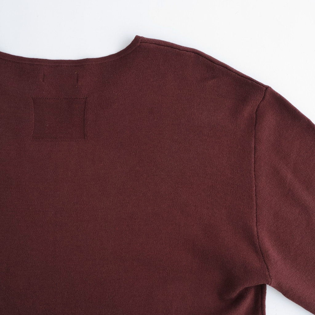 KEY-NECK PULLOVER #BROWN [N0030]