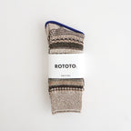 NORDIC PATTERN SOCKS #BROWN [R1630-AW25]