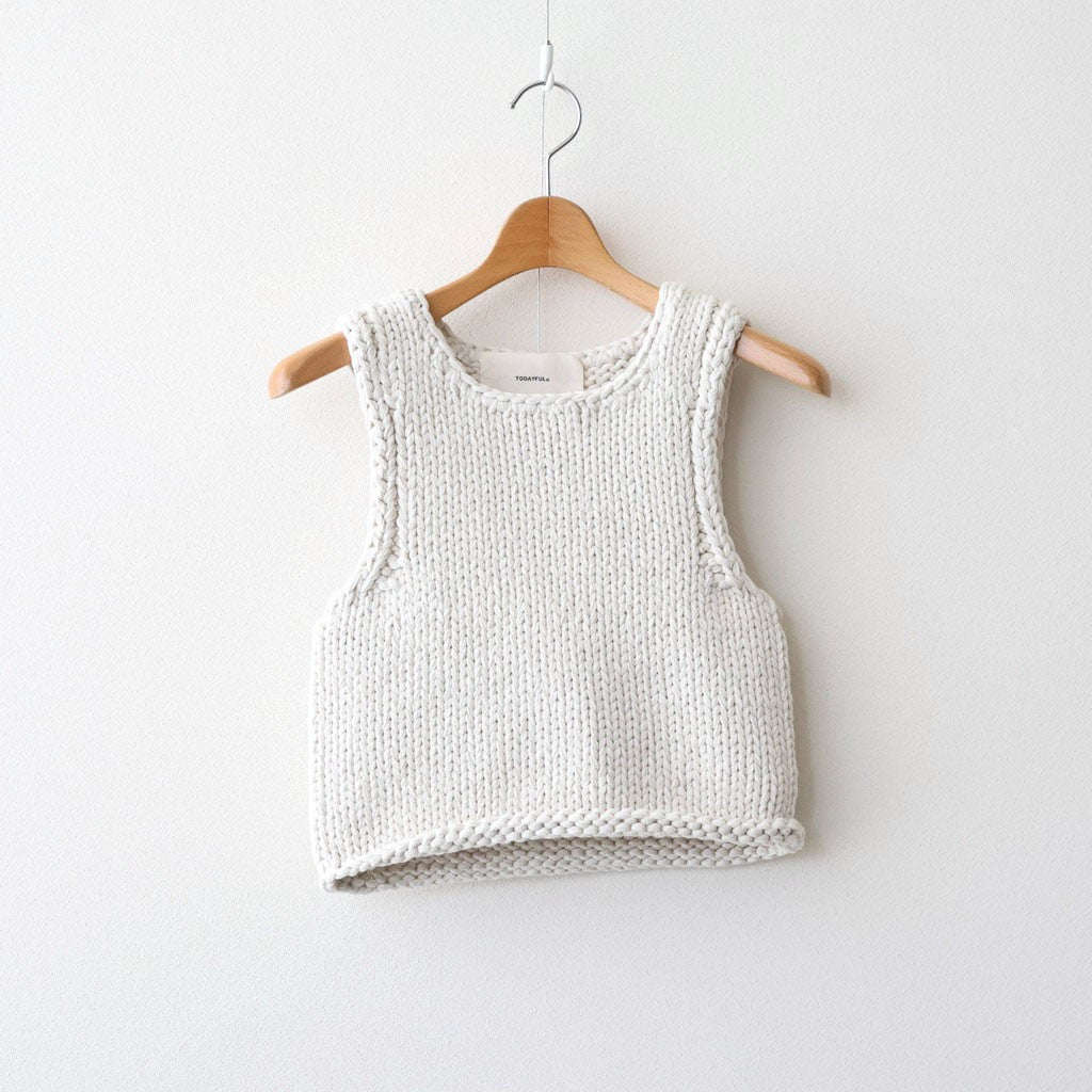 Hand Knit Vest #O/WHT [12610512]