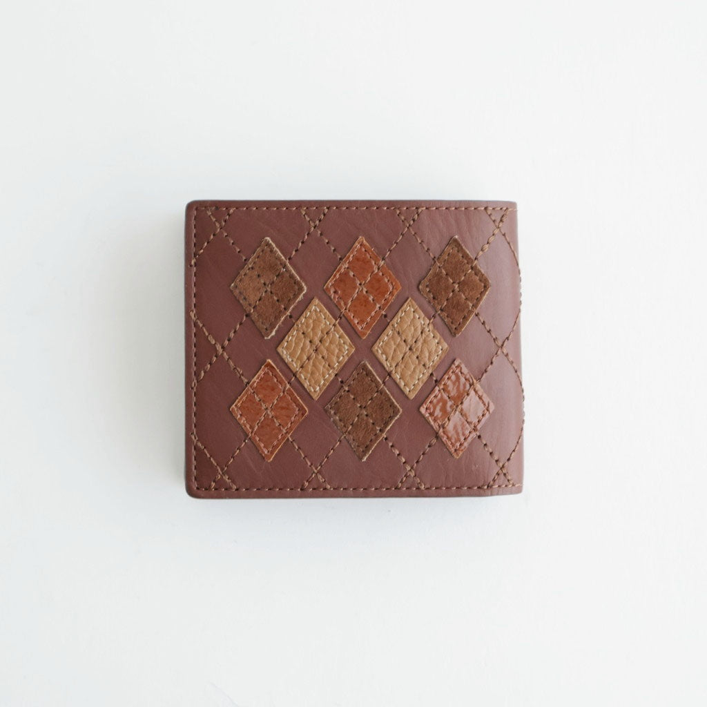 argyle half folded wallet #argyle brown [zw-c-hfw]