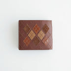 argyle half folded wallet #argyle brown [zw-c-hfw]