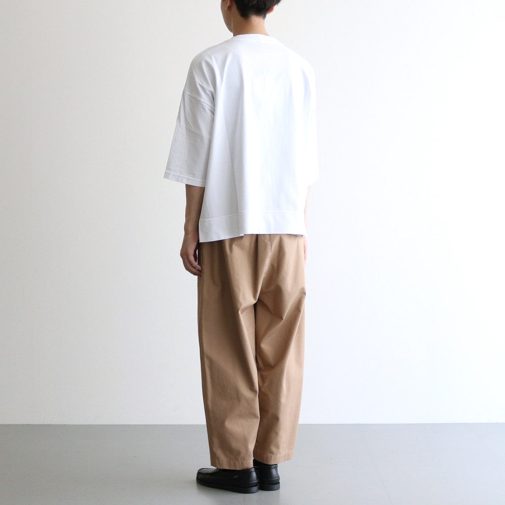 FOB6T - 微強撚綿天竺 6分袖カットソー #00 White [SN_FR0902T6]