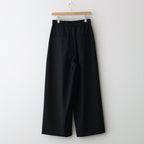 WOOL TROPICAL WIDE EASY PANTS #BLACK [PRAGCW0110]