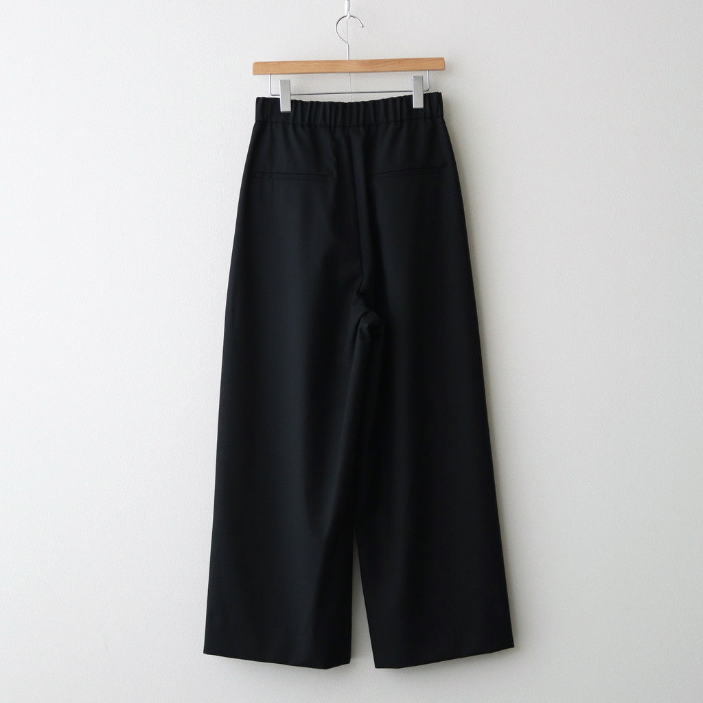 WOOL TROPICAL WIDE EASY PANTS #BLACK [PRAGCW0110]