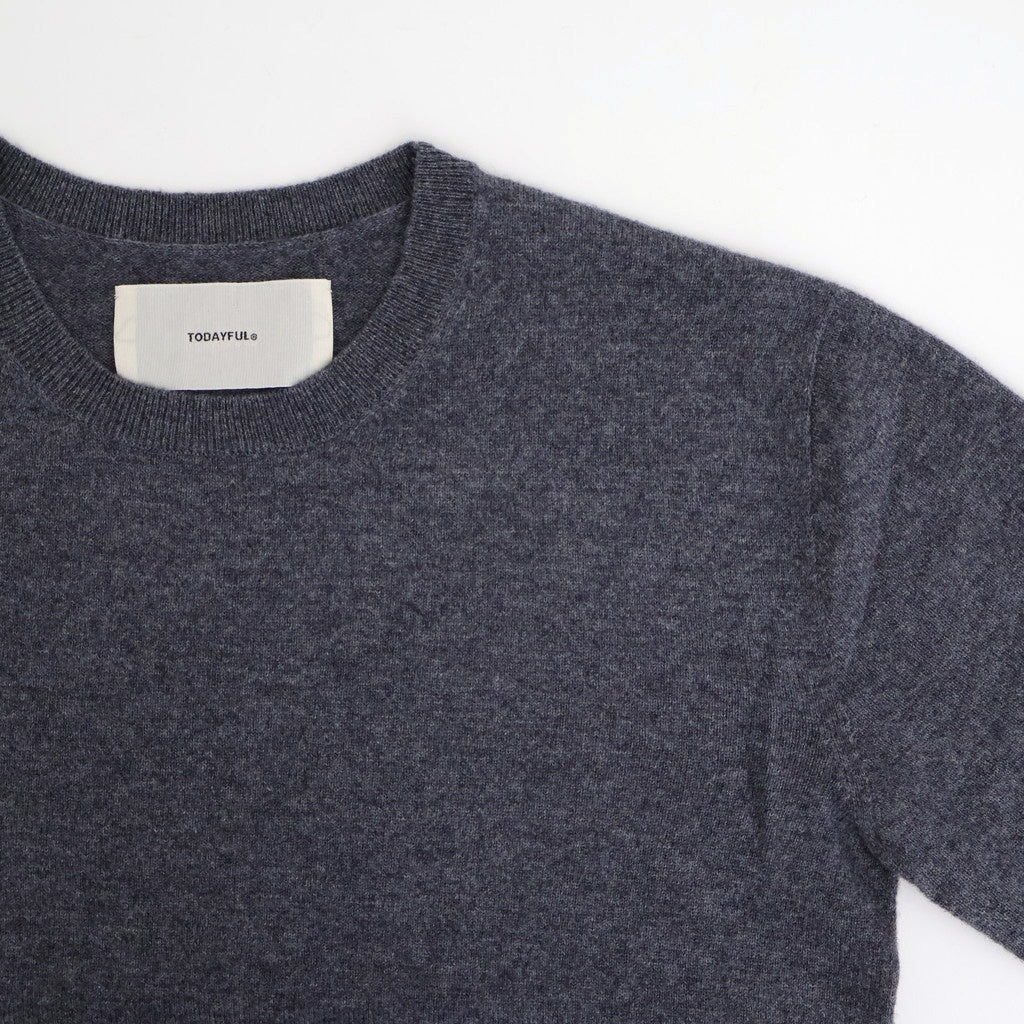 Wool Cashmere Seamless Knit #GRY [12520538]