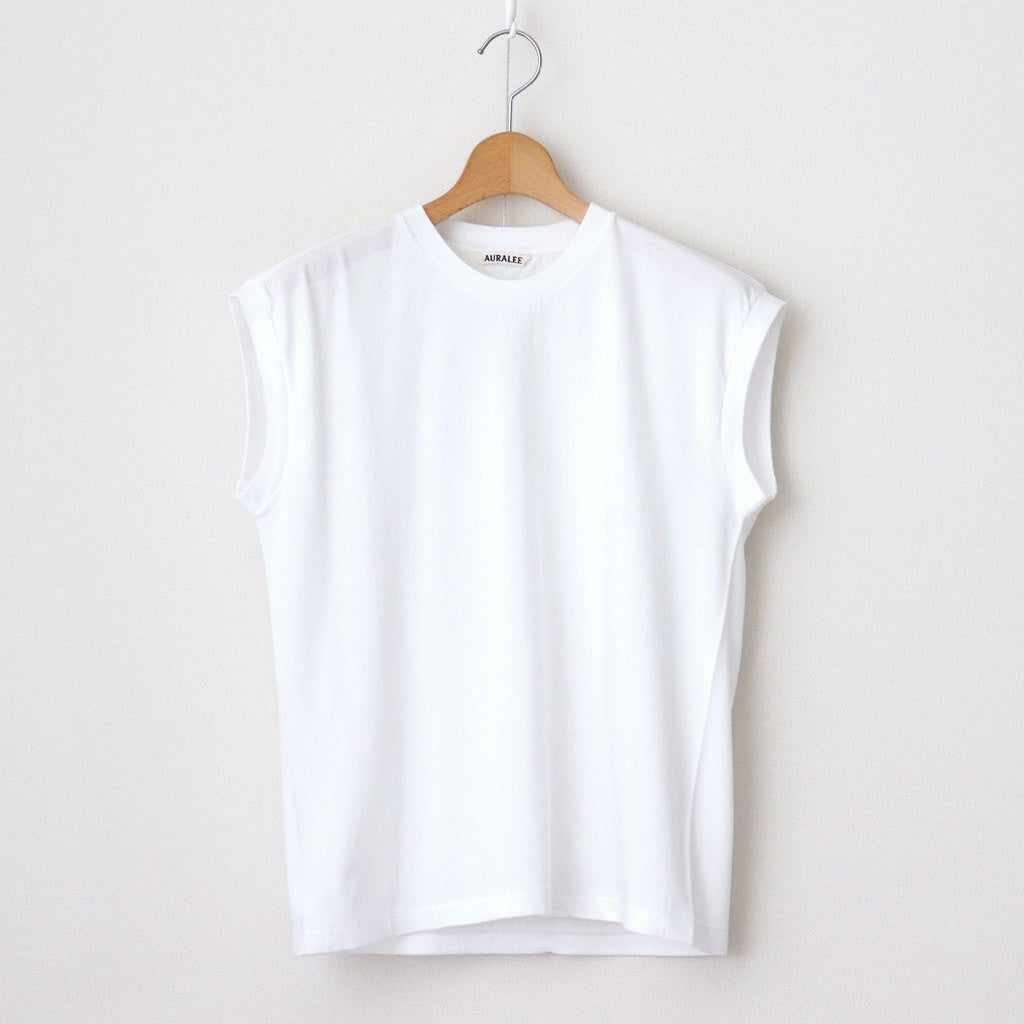 SEAMLESS CREW NECK SLEEVELESS #WHITE [A00T06ST]