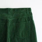 PIGMENT DYED FINX CORDUROY WIDE 5P PANTS #FOREST GREEN [A25AP02FC]