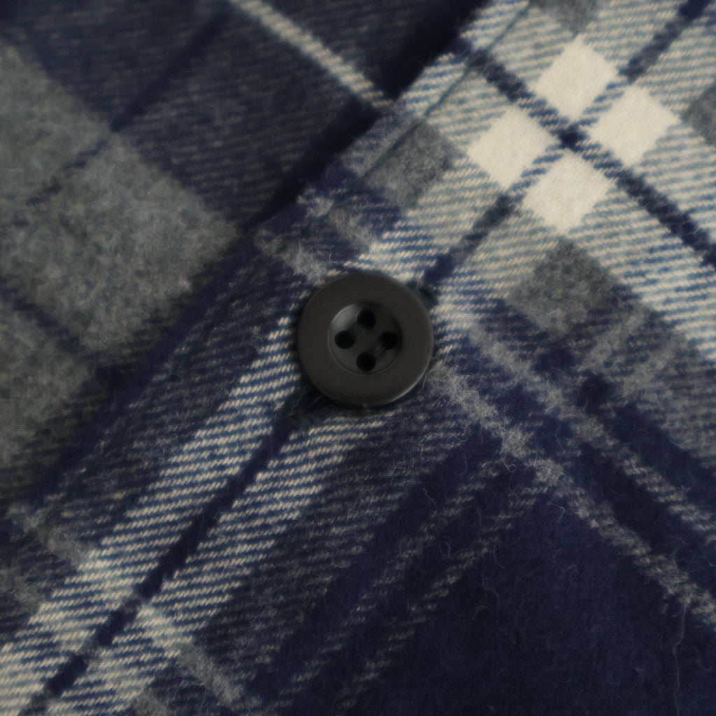 綿フランネルチェックシャツ #NAVY [HP-B021-051]