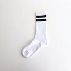 2-PACK LINE CREW SOCKS #BLACK [FSP244-90095]