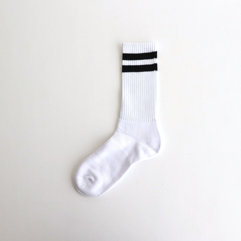 2-PACK LINE CREW SOCKS #BLACK [FSP244-90095]
