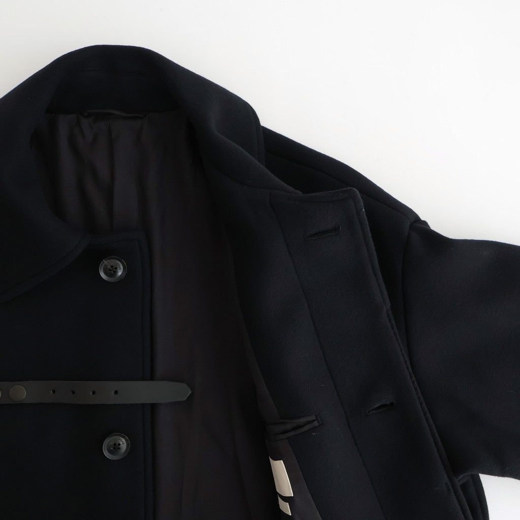 Melton Big Balmaccan Coat #BLACK [YK25FW01033C]