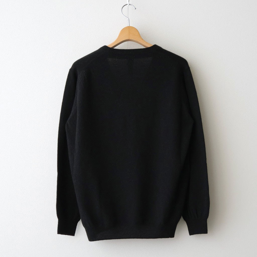 Cashmere 14G Knit UV Neck #D.CHARCOAL [52052202]