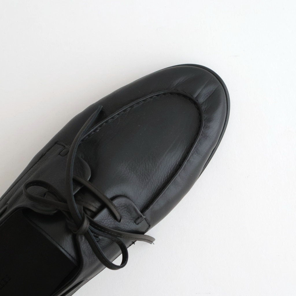 SOFT LEATHER DECK SHOES #BLACK [A26SS03QD]