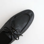 SOFT LEATHER DECK SHOES #BLACK [A26SS03QD]