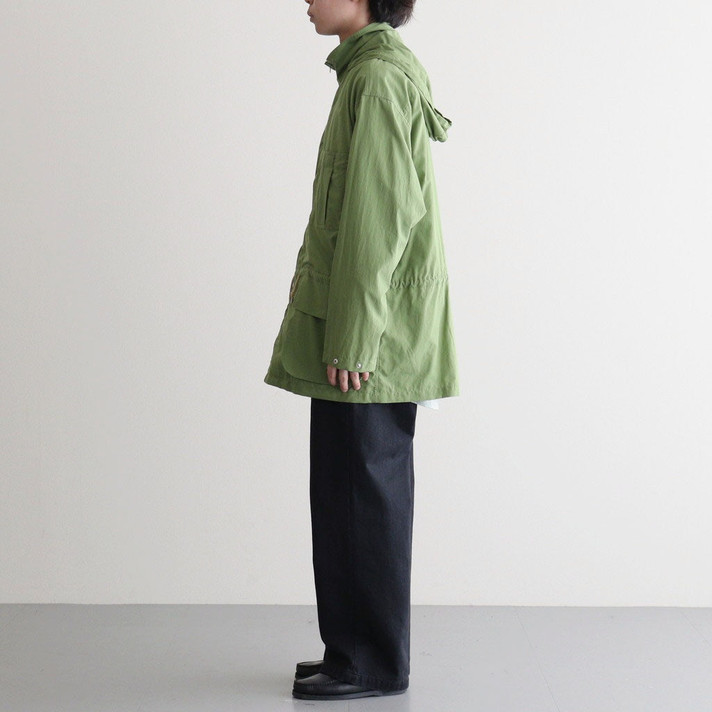 SUPER FINE COTTON LAWN HOODED BLOUSON #DUSTY GREEN [A26SB01CL]