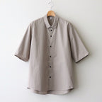 FHFSSH - コットン・ ポリコア タイプライター 半袖シャツ #20 Light Greige [SN_FR0405SH]
