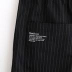 CORPORATE WIDE EASY PANTS #BLACK STRIPE [FSC262-40014B]