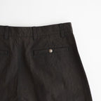 ナイロンオックス 製品染め タックパンツ #BROWN [HQ-P003-051]