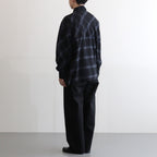 FLANNEL CHECK OVER YOKE SHIRT #BLACK [FSC253-50129]