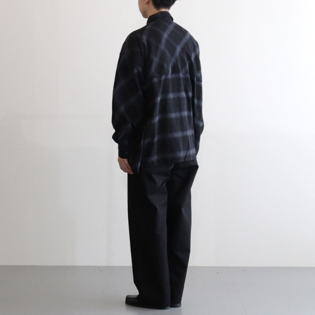 FLANNEL CHECK OVER YOKE SHIRT #BLACK [FSC253-50129]