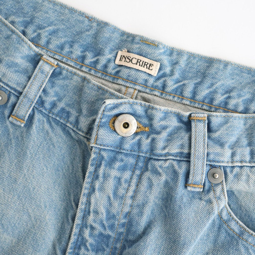 Used Denim Baggy Pants #LIGHT BLUE [ID-PT53]