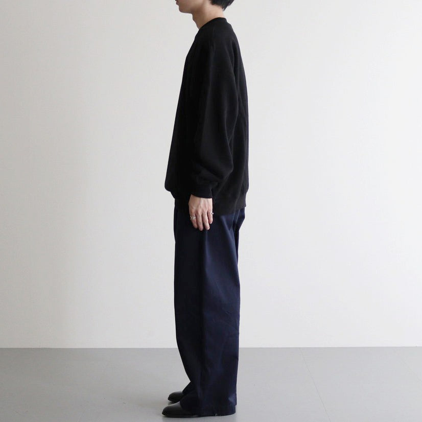 AZUMA Terry Crew Neck Sweat #BLACK [GU253-70240B]