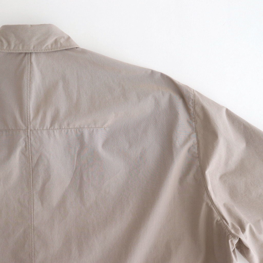 FHFSSH - コットン・ ポリコア タイプライター 半袖シャツ #20 Light Greige [SN_FR0405SH]