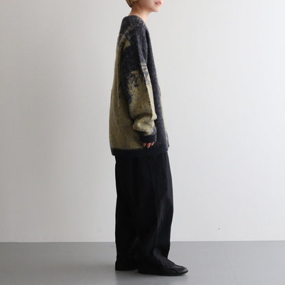 JACQUARD MOHAIR CARDIGAN #YELLOW [YK24FW0814S]