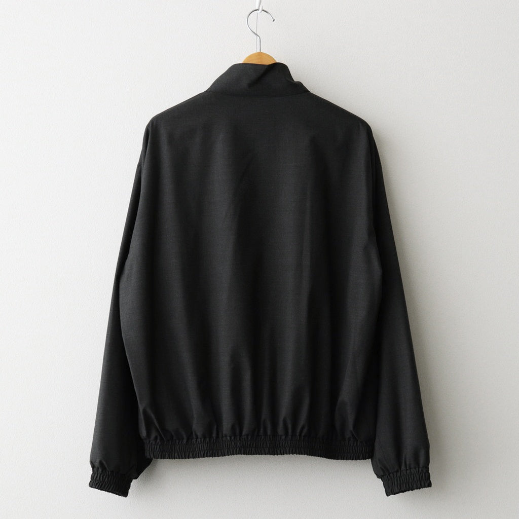 ULTRA FINE TROPICAL WOOL ZIP BLOUSON #TOP CHARCOAL [A26SB01MT]