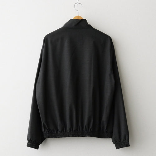 ULTRA FINE TROPICAL WOOL ZIP BLOUSON #TOP CHARCOAL [A26SB01MT]