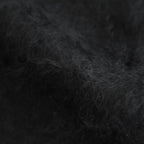 CASHMERE SHAGGY KNIT VEST #BLACK [ST.1309]