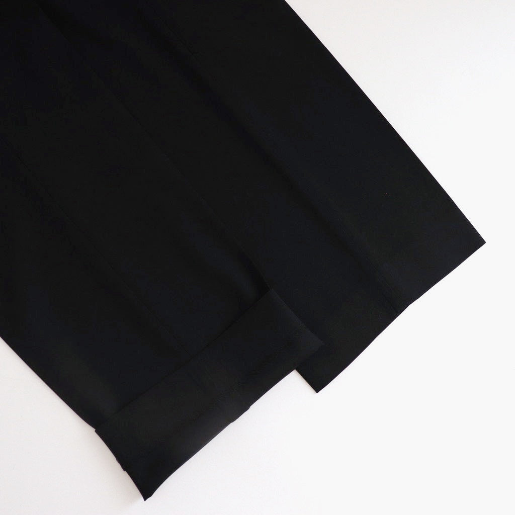 LIGHT WOOL MAX GABARDINE SLACKS #TOP BLACK [A26SP03MG]
