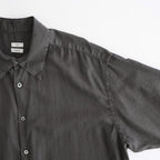 COTTON SILK GARMENT-DYED LOOSED SHIRT #CARBON [YK26SS01289SH]