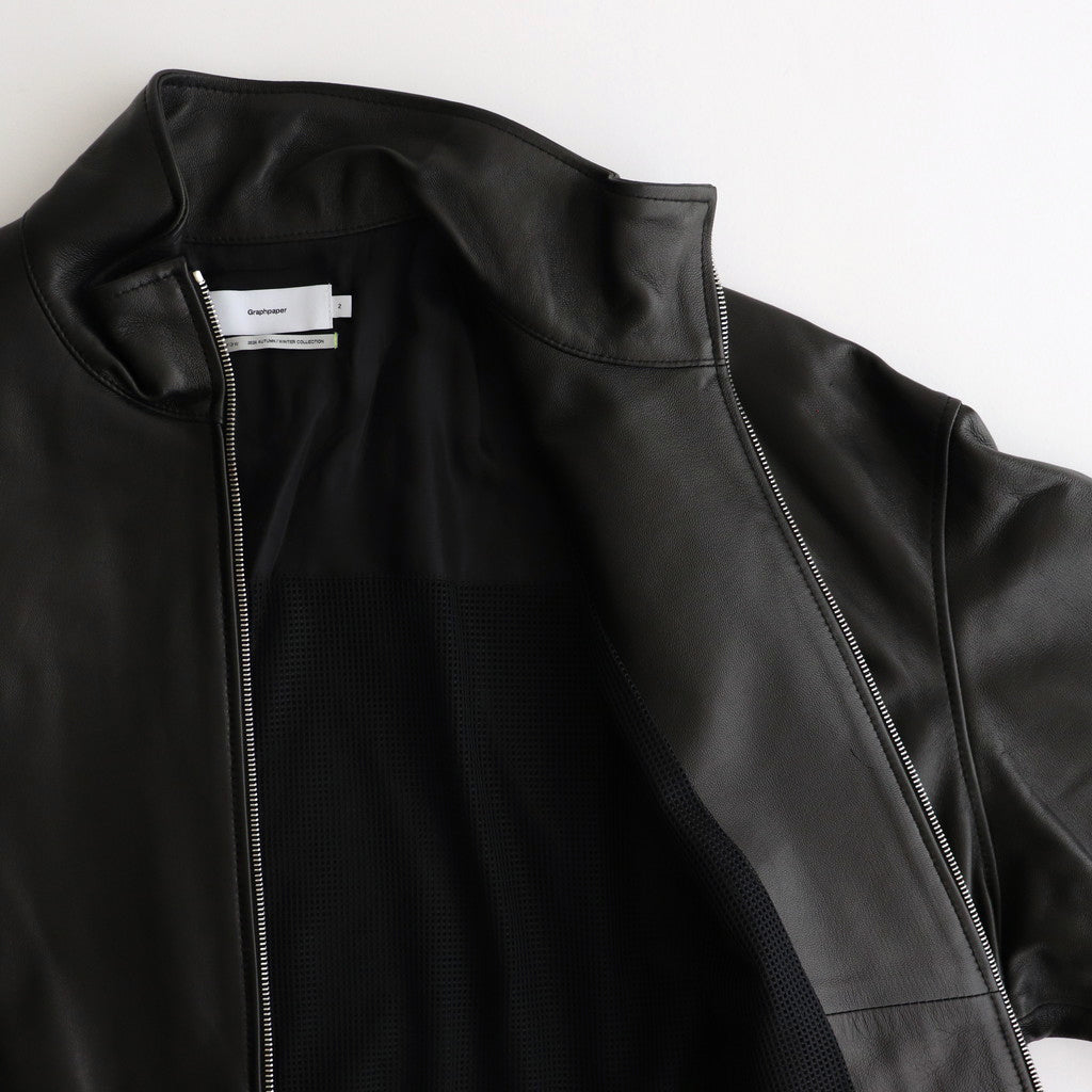 Sheep Leather Track Blouson #BLACK [GM243-30097]
