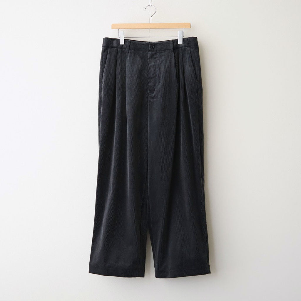 Suvin Corduroy Wide Straight Trousers #GRAY [GU263-40213B]