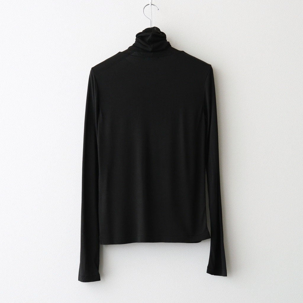 MODAL SILK JERSEY TURTLENECK PULLOVER #BLACK [KKAGLW0012]