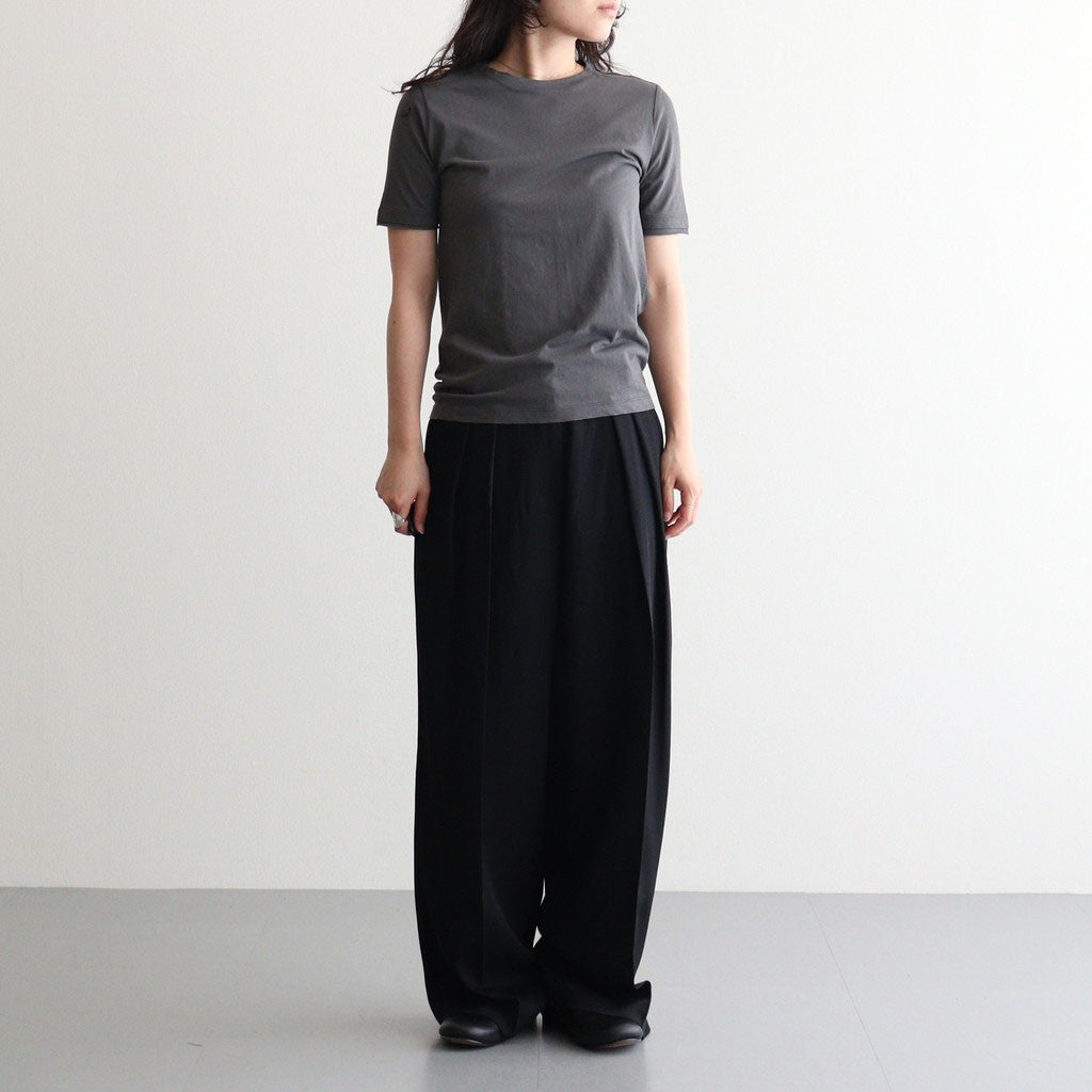 Tuck Wide Trousers #BLK [12610714]