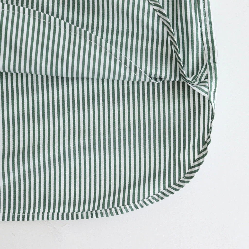 CORPORATE UNIFORM L/S SHIRT #GREEN STRIPE [FSC254-50021B]